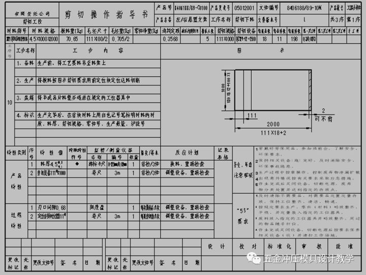 剪切作業(yè)指導書